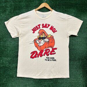 D.A.R.E. Just Say No Too Cool To Be A Fool T-Shirt Size Large